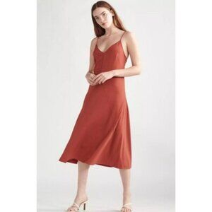 NWT Thakoon Burnt Orange A-Line Spaghetti‎ Strap Slip Dress Size 8